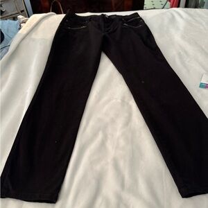 Kenneth Cole Black Straight Leg Jeans Women’s Size 12 – Classic Fit Denim Pants